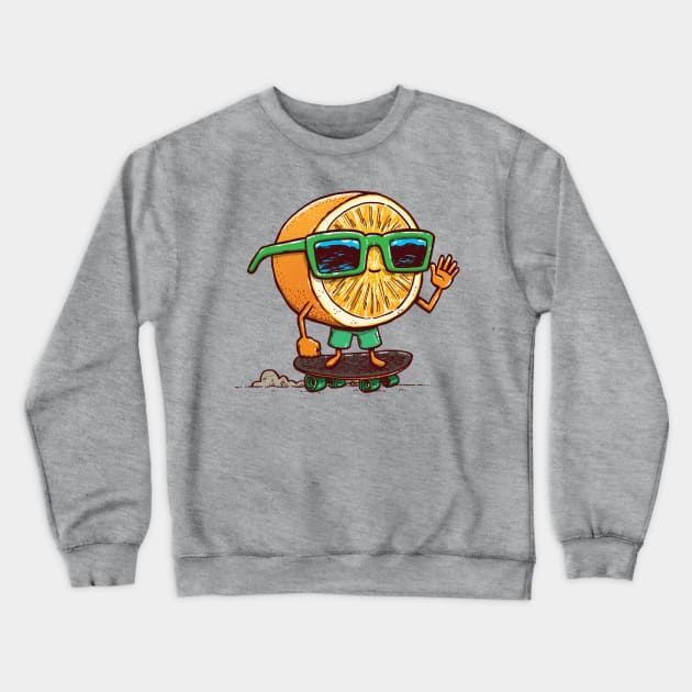 The Orange Skater Crewneck Sweatshirt by nickv47